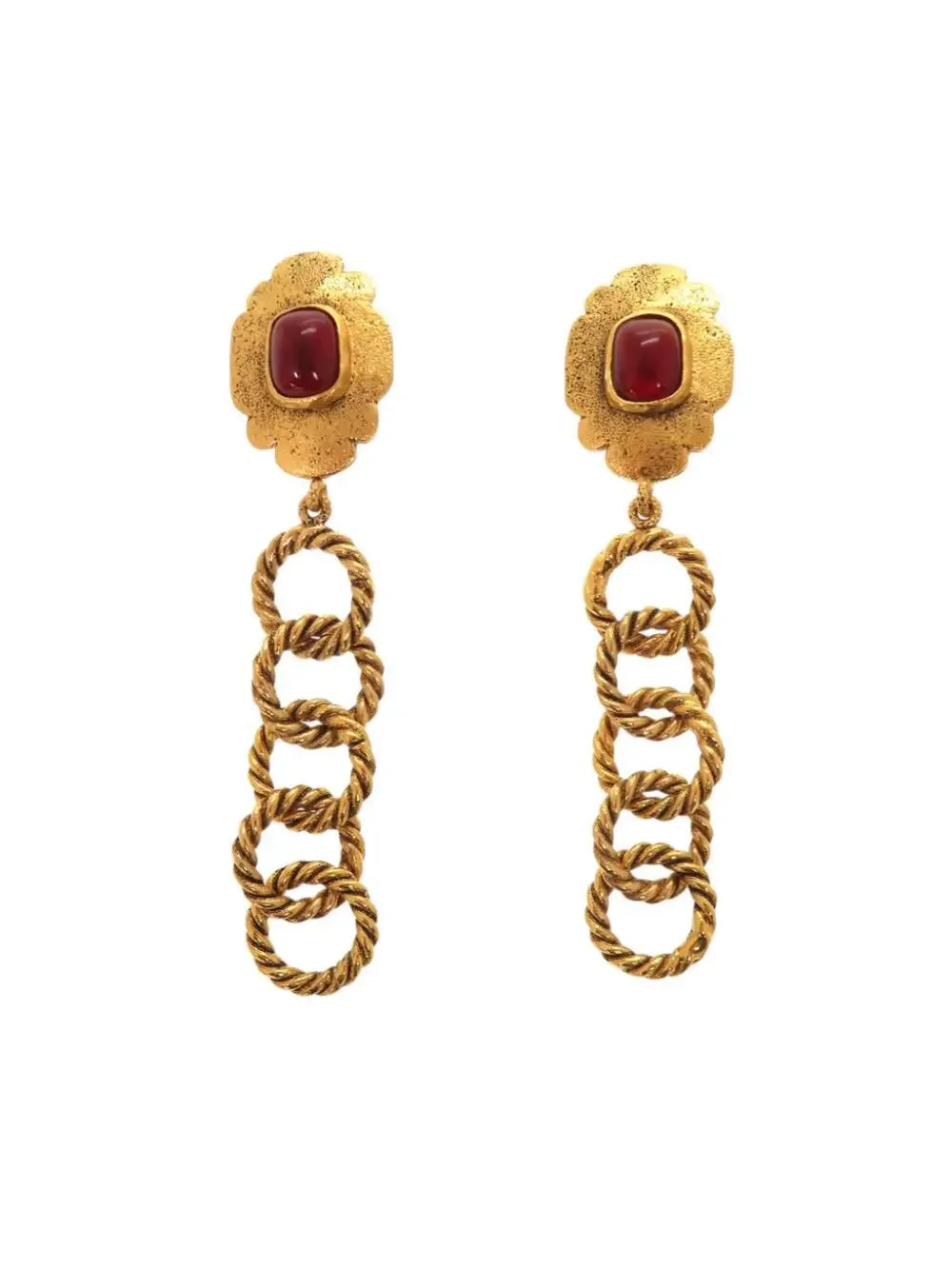 Chanel Vintage Earrings Gold-Tone Metal #299453C15B